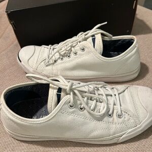 Converse Jack Purcell Low Top Sneakers White Great Condition Size 8.5 Womens